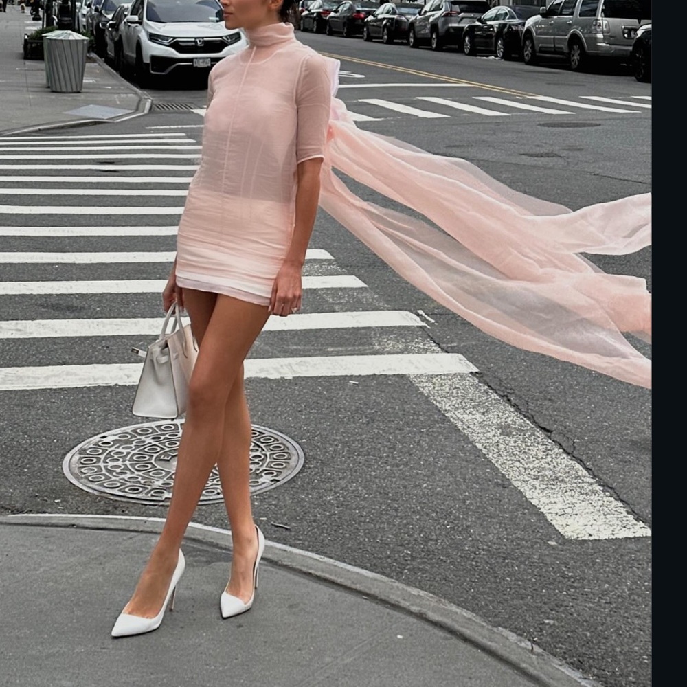 Sportmax silk organza top and dress selling as a SET RUNS two sizes SMALLER